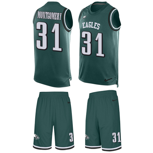 Men's Limited Wilbert Montgomery Nike Jersey Midnight Green - #31 Tank Top Suit NFL Philadelphia Eagles